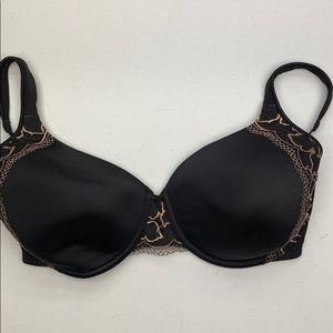 Bali BLK/GLD Plunge, 38DD. *P1027